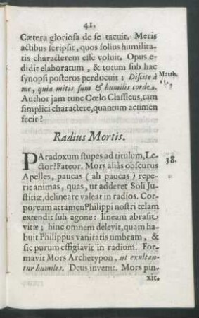 Radius Mortis.