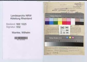 Entnazifizierung Wilhelm Warnke , geb. 25.12.1915 (Lehrer)
