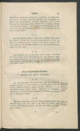 Zwey und Zwanzigster Abschnitt. Pflichten des Stadt-Baumeisters.