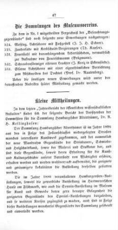 Die Sammlungen des Museumsvereins.