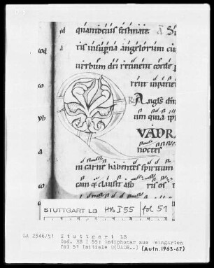 Monastisches Antiphonale — Initiale Q, Folio 51recto