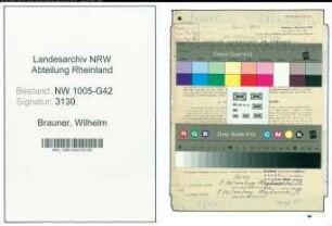 Entnazifizierung Wilhelm Brauner , geb. 15.10.1900 (Friseur)