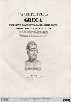 Tavole: L' architettura antica: Sezione 2, Architettura greca : Monumenti