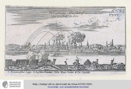 Belagerung Düsseldorf d. 7ten July Ao. 1758. o.O.u.J. [ca. 1758]