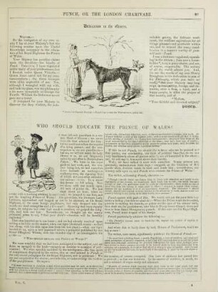 Dedication to the Queen; Who should educate the Prince of Wales?