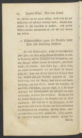 c) Schwierigkeiten gegen die Realität dieser Idee und Auflösung derselben