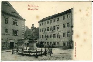 Meißen. Theaterplatz mit Theater,Saxonia und Hotel Blauer Stern