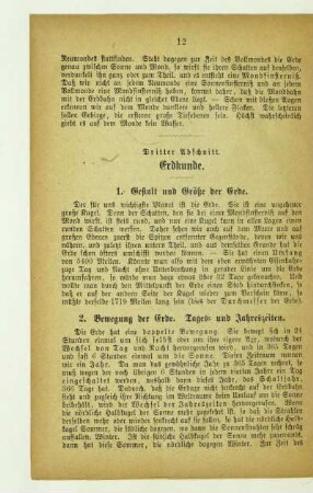 Dritter Abschnitt. Erdkunde