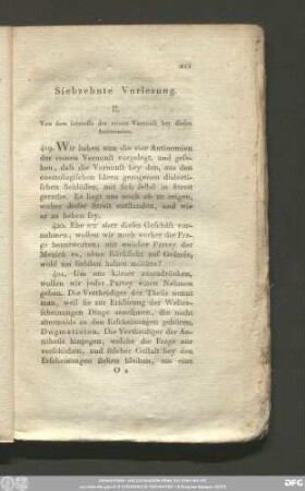 Siebzehnte Vorlesung.