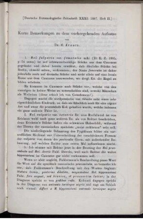 Kurze Bemerkungen zu dem vorhergehenden Aufsatze