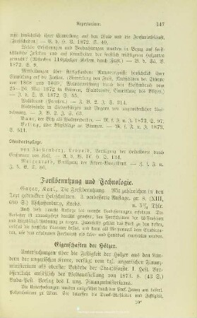II.1.7. Forstbenutzung und Technologie