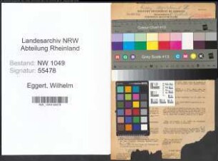 Entnazifizierung Wilhelm Eggert , geb. 26.12.1899 (Vermessungsinspektor)