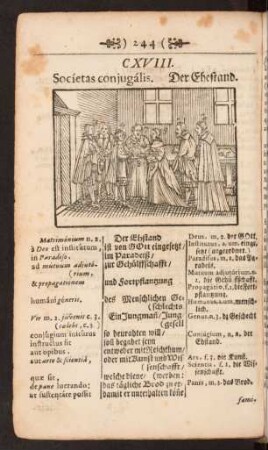[CXVIII. Societas conjugalis. Der Ehestand. - CXXXI. Societas herilis. Die Herrschafft.]