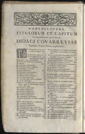 Nomenclatura Titulorum Et Capitum ...