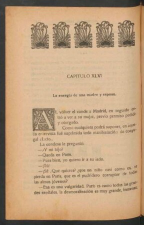 Capítulo XLVI - La energía de una madre y esposa.