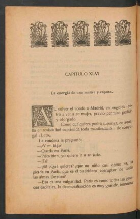 Capítulo XLVI - La energía de una madre y esposa.