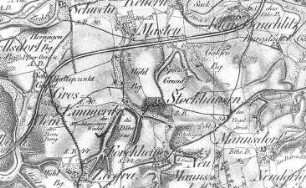 Ziegra-Knobelsdorf-Forchheim und Stockhausen (Ortsteile). Oberreit, Sect. Freiberg, vor 1843