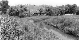 Rothenburg/O.L.-Steinbach. Ehem. Wassermühle, Blick zur Mühle