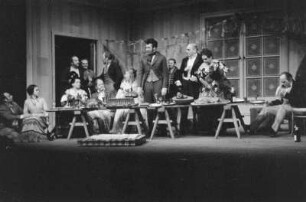 Szenenbilder aus " Ein Polterabend" von W. Bernhardy mit U. Thein als Schusterjunge, Deutsches Theater, 30.12.1952