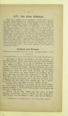 XLVI. Joh. Heinr. Pestalozzi