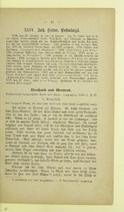 XLVI. Joh. Heinr. Pestalozzi