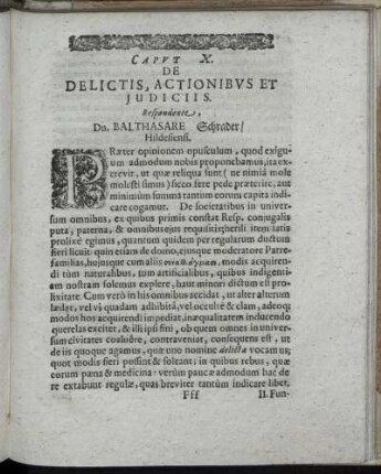 Caput X. De Delictis, Actionibus Et Judiciis.