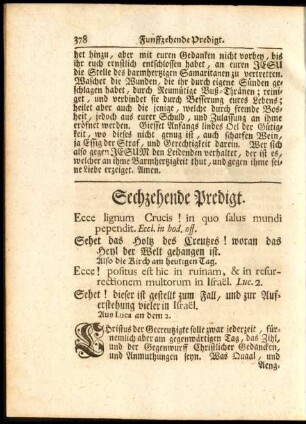 Sechzehende Predigt