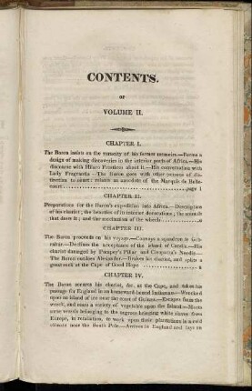 Contents of Volume II.