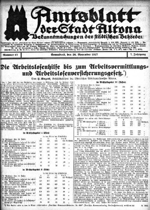 Die Arbeitslosenhilfe bis zum Arbeitsvermittlungs- und Arbeitslosenversicherungsgesetz