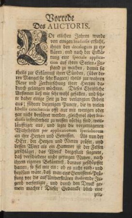 Vorrede Des Auctoris