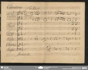 Cavatina: Se pietoso amor mi" in A-Dur