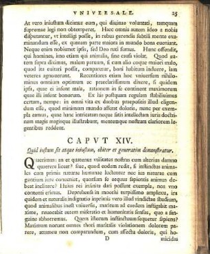 Capvt XIV. Quid iustum sit atque iniustum, obiter et generatim demonstratur.
