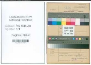 Entnazifizierung Oskar Baginski , geb. 04.05.1908 (Arbeiter)