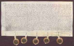 Instrumentum cautionis Grafen Hugo Philipp von Schönborn.