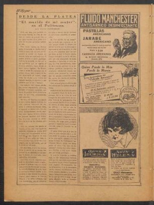 Desde la platea : "El marido de mi mujer", en el Politeama