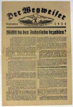 Sonderdruck der SPD Dresden zu den Reichstagswahlen 1924