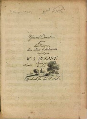 Grand quintuor pour deux violons, deux altos & violoncelle : oeuvre 73me