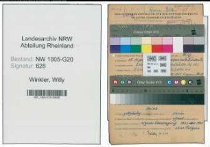 Entnazifizierung Willy Winkler , geb. 18.08.1906 (Tischler)