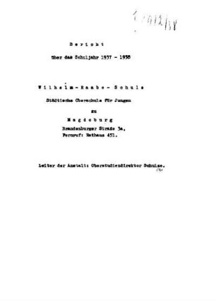 1937/38: Bericht ... - 1937/38