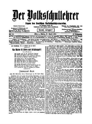 Immanuel Kant : (zur 200. Wiederkehr seines Geburtstages am 22. April 1924)