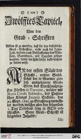 Zwoelfftes Capitel