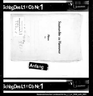 Register über Pflug- und Schafschatz in den Gerichten Bückeburg und Arensburg