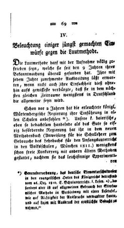 Beleuchtung einiger jüngst gemachten Einwürfe gegen die Lautmethode
