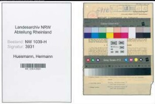 Entnazifizierung Hermann Huesmann , geb. 14.04.1902 (Angestellter)