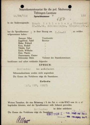 Schlenker, Ernst