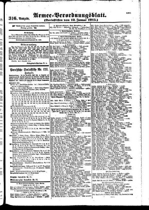 316.Ausgabe. Dienstag, 12. Januar 1915