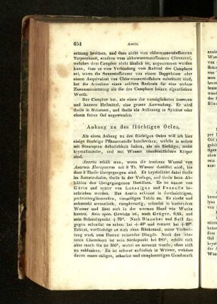 Anhang zu den flüchtigen Oelen,