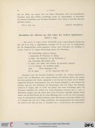 Beschlüsse der Athener aus dem Jahre des Archon Apollodoros 319/8 v. Chr.