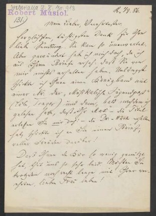 Brief an Friedrich Wilhelm Jähns : 01.09.1886