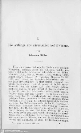 I. Die Anfänge des sächsischen Schulwesens